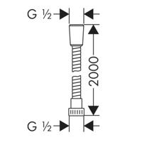 Hansgrohe MetaFlex doucheslang 200cm Chroom - thumbnail