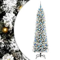 Kunstkerstboom met 300 LED Wit 210 cm PVC en Metaal en Plastic - thumbnail