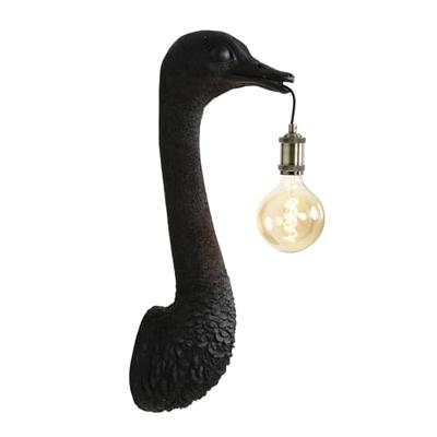 Light & Living Wandlamp 'Ostrich' 57cm, kleur Zwart