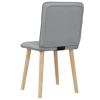 Eetkamerstoelen 2 st stof lichtgrijs - thumbnail