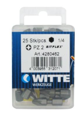 Witte pozidriv bit Bitflex [25x] - 1/4&apos;&apos; - PZ 2 - 25 mm