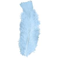 Zakje met 50 veertjes lichtblauw - thumbnail