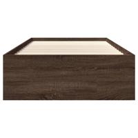 Bedframe zonder matras bewerkt hout bruin eikenkleur 90x190 cm - thumbnail