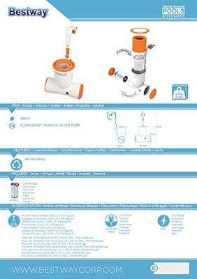 Bestway flowclear zwembadfilterpomp flowclear skimatic 3974 l/u 58469