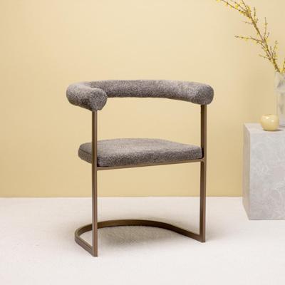 Nohr Eetkamerstoel 'Fabrice' Bouclé, kleur Bruin Nohr Eetkamerstoel 'Fabrice' Bouclé, kleur Bruin