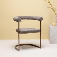 Nohr Eetkamerstoel 'Fabrice' Bouclé, kleur Bruin - thumbnail