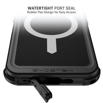 Ghostek Nautical Waterproof MagSafe Case + Belt Swivel Holster Apple iPhone 16 Black