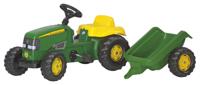 Rolly Toys traptrekker met aanhanger - John Deere RollyKid groen - thumbnail