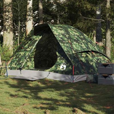 VidaXL Koepeltent 2-persoons waterdicht camouflage VidaXL Koepeltent 2-persoons waterdicht camouflage