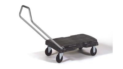 Transportkar rubbermaid triple trolley 225kg zwart