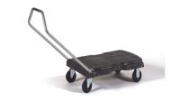 Transportkar rubbermaid triple trolley 225kg zwart - thumbnail