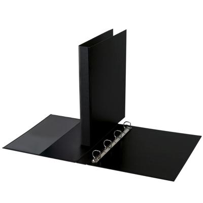 Ringband Quantore A4 4-rings D-mech 20mm PP zwart