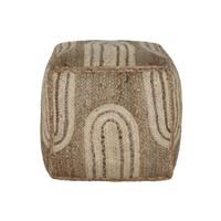 Voetensteun Home ESPRIT Beige Natuurlijk 45 x 45 x 45 cm - thumbnail