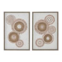 Canvas Home ESPRIT Wit Natuurlijk Boho 40 x 3 x 60 cm (2 Stuks) - thumbnail