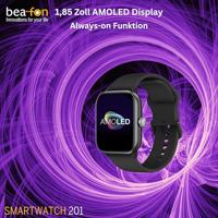 Smartwatch beafon WATCH 201 1,85" Zwart Zilverkleurig - thumbnail