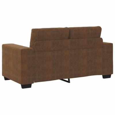 Loveseat met kussen Bruin Kunstleer