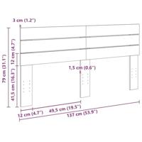 Hoofdeinde 135 cm massief hout eiken - thumbnail