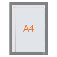 Nobo zelfklevend magnetisch kader A4, zilver, pak van 2 stuks - thumbnail