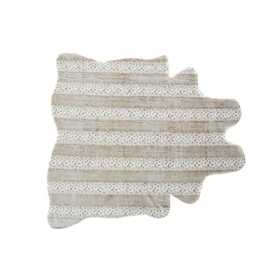 Tapijt DKD Home Decor 160 x 150 x 2 cm Beige Polyester Met huid Tapijt DKD Home Decor 160 x 150 x 2 cm Beige Polyester Met huid