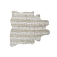 Tapijt DKD Home Decor 160 x 150 x 2 cm Beige Polyester Met huid - thumbnail