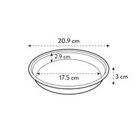 Elho uni-schotel rond 21 cm transparant - thumbnail