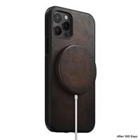 Nomad Leren Cover voor MagSafe-oplader Rustiek Bruin - thumbnail