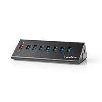 Nedis USB-Hub 8-Poorts USB 3.0 met Externe Voeding QC3.0 Oplaadpoort - thumbnail