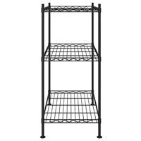 Opbergrek 3-laags 150 kg 60x35x76 cm zwart - thumbnail