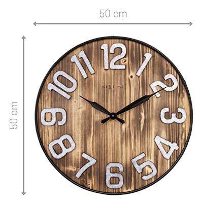 NeXtime NE-3277BR Grote Wandklok Aberdeen 50 cm Hout/Metaal NeXtime NE-3277BR Grote Wandklok Aberdeen 50 cm Hout/Metaal