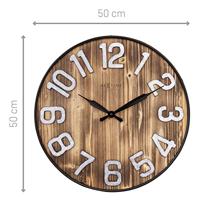 NeXtime NE-3277BR Grote Wandklok Aberdeen 50 cm Hout/Metaal - thumbnail