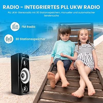 Reflexion PS07BT Karaokesysteem Incl. karaoke-functie, Incl. microfoon, Sfeerverlichting, Oplaadbaar