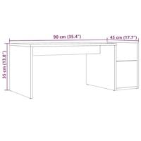 Salontafel 90x45x35 cm bewerkt hout artisan eikenkleurig - thumbnail