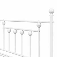 Bedframe voor een daybed met hoofdeinde Wit 90 x 190 cm Staal - thumbnail