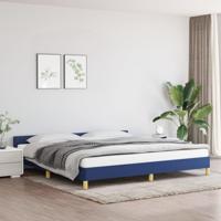 Bedframe met hoofdeinde stof blauw 200x200 cm - thumbnail