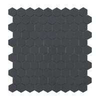 Mozaiek hexagon dark grey 3.5x3.5cm - thumbnail