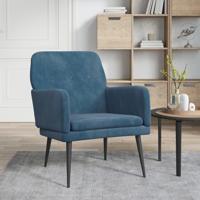 Fauteuil 62x79x79 cm fluweel blauw - thumbnail