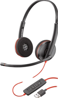 POLY Blackwire 3220 Headset Bedraad Hoofdband Oproepen/muziek USB Type-A Zwart - thumbnail