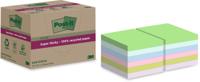 Post-it Super Sticky Notes Recycled, 70 vel, ft 76 x 76 mm, assorti, pak van 12 blokken - thumbnail