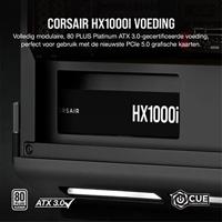 Voedingsbron Corsair HX1000i Modulair 1000 W 150 W 80 PLUS Platinum 80 PLUS Titanium - thumbnail