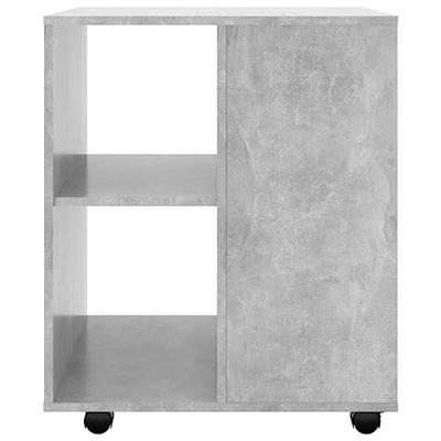 Kast verrijdbaar 60x53x72 cm spaanplaat betongrijs