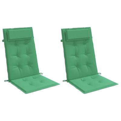 VidaXL Stoelkussens 2 st hoge rug oxford stof groen