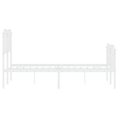 Bedframe met hoofd- en voeteneindemetaal wit 120x200 cm - thumbnail