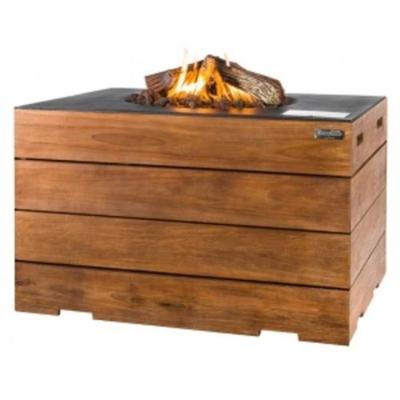 Cocoon haard lounge & dining teakhout rechthoek antraciet