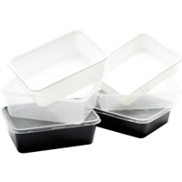 Bak | PP | 750ml | 182x135x45mm | wit | 500 stuks - thumbnail