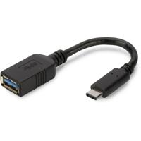 Digitus USB 3.2 Gen 1 (USB 3.0) Adapter [1x USB 3.2 Gen 1 bus A (USB 3.0) - 1x USB 3.2 Gen 1 stekker C (USB 3.0)] AK-300315-001-S 0.15 m Rond, Stekker past op - thumbnail