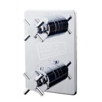 Wiesbaden Cross afbouwdeel therm. 2 weg chroom - thumbnail