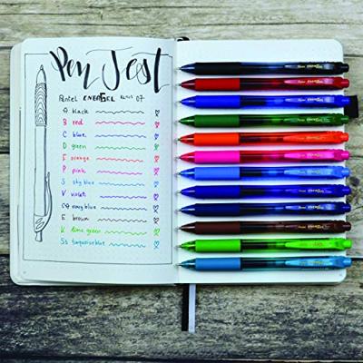 Gelschrijver pentel bl107 energel-x m lichtblauw | 12 stuks