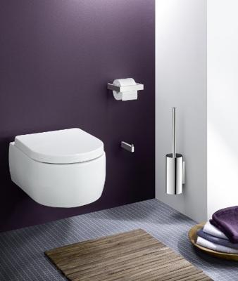 Zack Linea Toiletborstelset 45 cm Spiegelglans RVS 40026