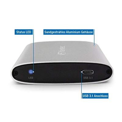 Fantec ALU-25U31 HDD behuizing 2,5 USB-C
