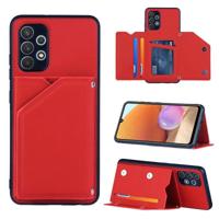 Voor Samsung Galaxy A32 4G (EU-versie) Skin Feel PU + TPU + PC Back Cover Schokbestendig hoesje met kaartsleuven en houder & fotolijst (rood) - thumbnail